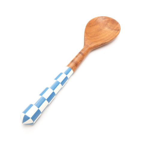 Checkered Salad Server (Blue & White) Set of 2