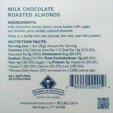 Moonlight In Vermont Chocolate - Milk Roasted Almonds
