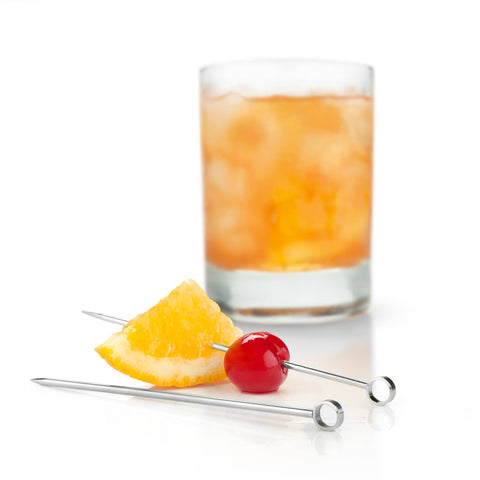 Viski Harrison Reusable Stainless Steel Cocktail Picks - Set of 6