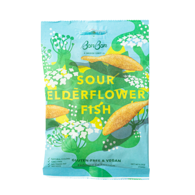 BonBon - Sour Elderflower - Swedish Candy Fish (5.2oz)