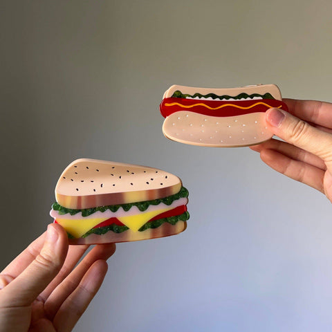Large Deli Sandwich Hair Claw Clip