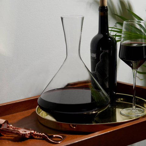 Viski Angled Crystal Wine Decanter