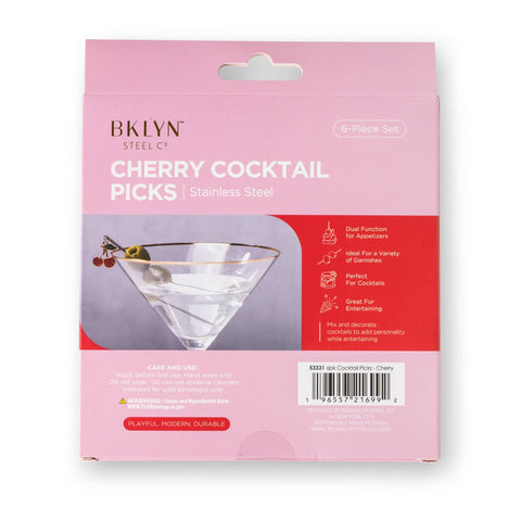 6pk Cocktail Picks - Cherry