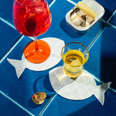 Sardine Cocktail Napkins - Set of 4