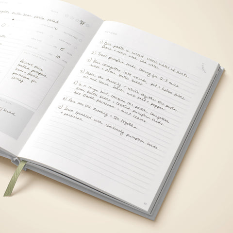 Papier Guided Recipe Journal, A5 Hardcover - Al Fresco