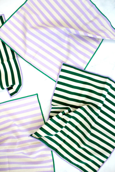 Calhoun & Co. Striped Colorful Cloth Napkin Sets