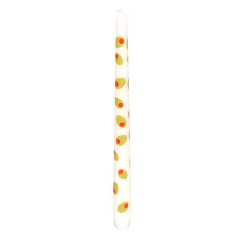 Olive Taper Dinner Candles  | 2 Pack