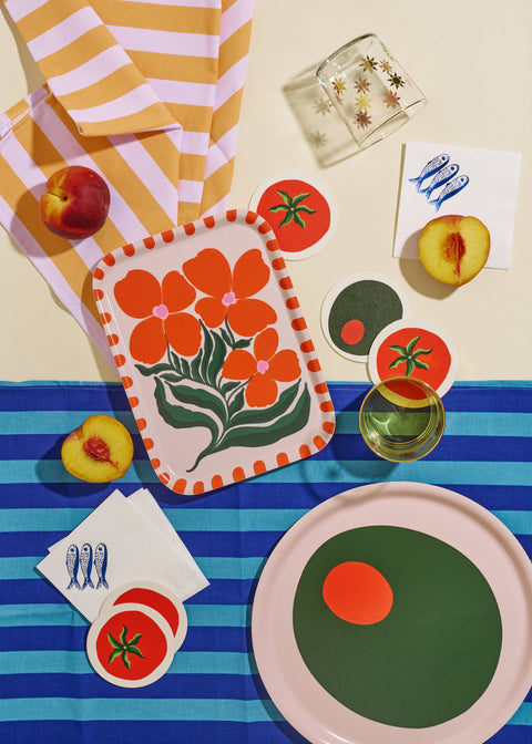 Pimento Olive Melamine Serving Tray Platter