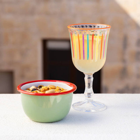 Olive Enamel Bowl
