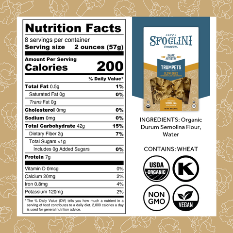 Sfoglini Trumpets, Organic Durum Semolina Pasta