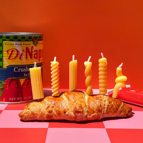 PASTA PARTY Noodle Candles - Set of 6