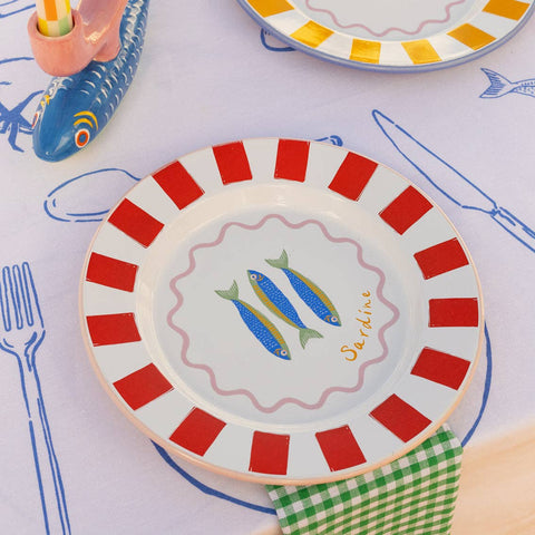 Sardine Enamel Plate