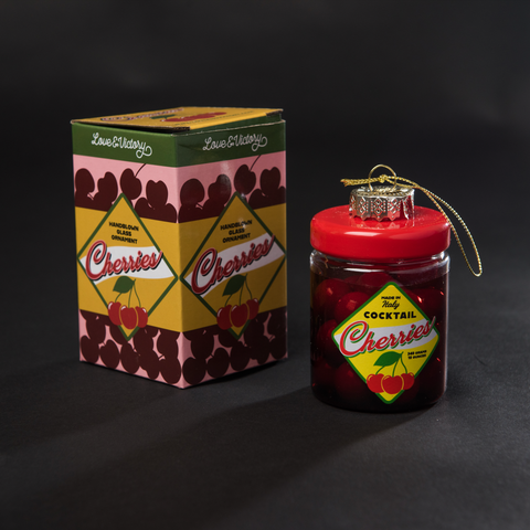 Jar of Cherries Holiday Ornament