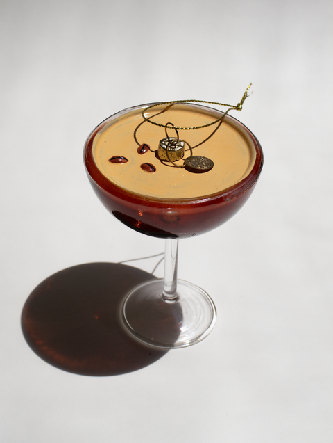 Espresso Martini Cocktail Christmas Ornament