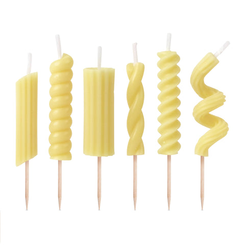 PASTA PARTY Noodle Candles - Set of 6