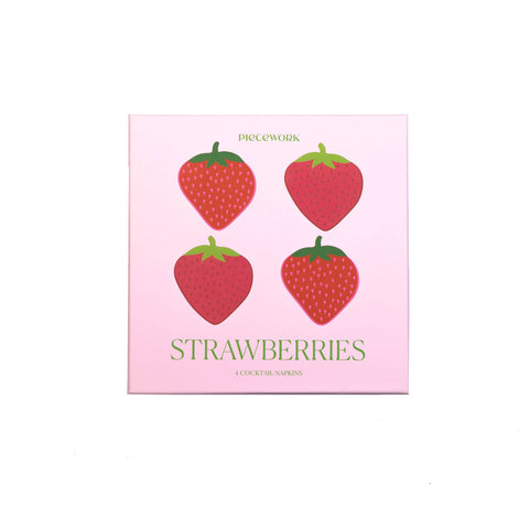 Strawberry Cocktail Napkins - Set Of 4