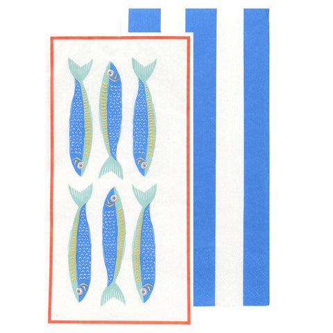 Fish Long Lunch Paper Napkins