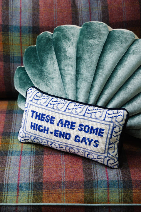 Furbish High-End Gays Needlepoint Pillow