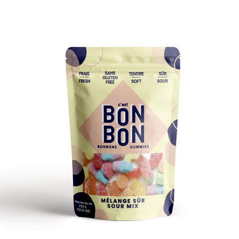 Bon Bon Sour Mix - Gummy Candies (large bag)