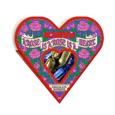 Maeve Chocolate Valentine's - A Rose is A Heart Bonbon Box - 2oz