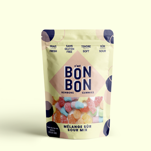 Bon Bon Sour Mix - Gummy Candies (large bag)