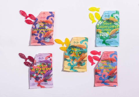BonBon Sour Peach - Swedish Candy Fish 5.2oz (150g)