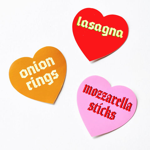 Mozzarella Sticks Heart Sticker