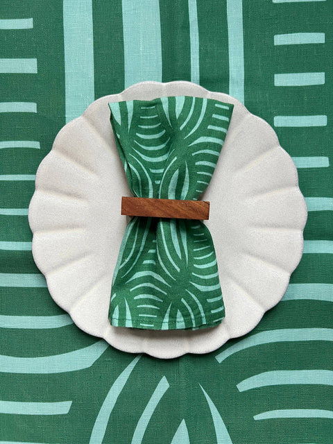Summer Weave linen napkin, green, SET OF 4