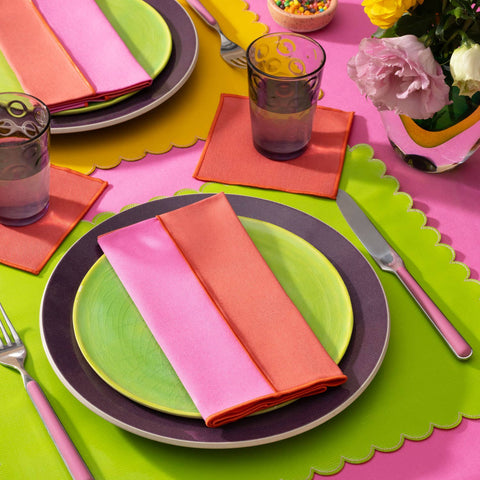 Atelier Saucier Jubilee Pink Cocktail Napkins | Set of 4