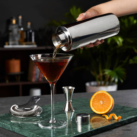 Viski Harrison Element Polished Stainless Steel Cocktail Shaker