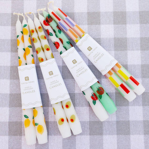 Olive Taper Dinner Candles  | 2 Pack
