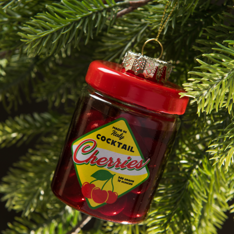 Jar of Cherries Holiday Ornament