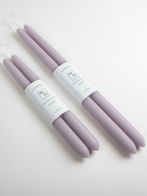 Mo&Co 10"- 100% Beeswax Dipped Candles | Lavender