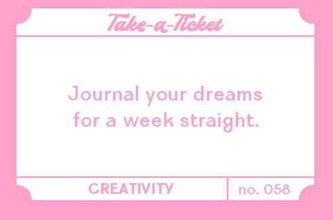 Take-a-Ticket: Creativity Game
