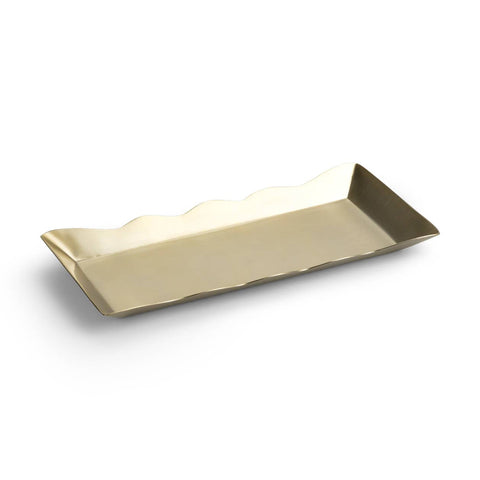 Papier Metal Pen Tray, Scallop Edge