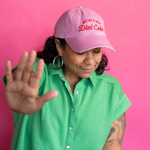Get Me A Crisp Diet Coke Pink Dad Hat