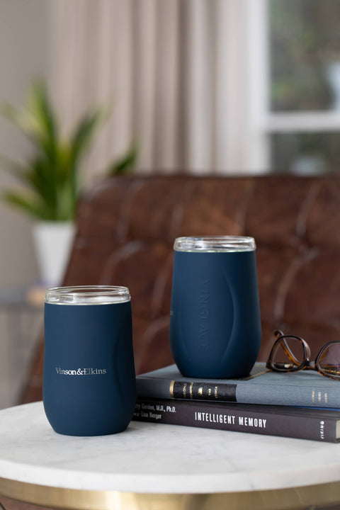 VinGlace Navy Glass Lined Wine Glass