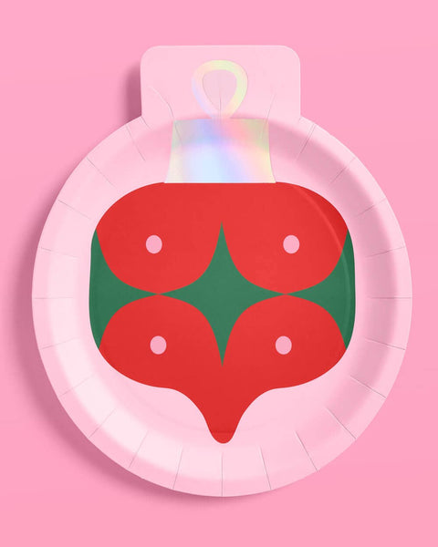 Christmas Ornament Plates - 24pk
