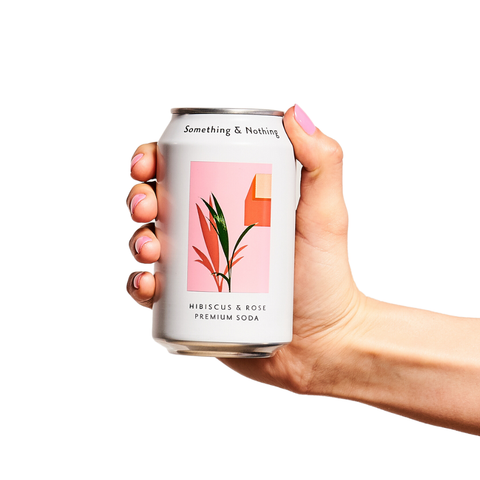 Something & Nothing Hibiscus & Rose Premium Soda