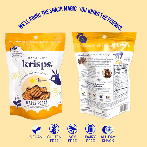 Carolyn's Crisps Snack Packs Maple Pecan Krisps Gluten-free, Vegan (2.5oz)