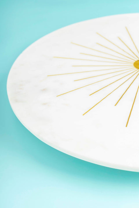 Sunshine Marble Lazy Susan - 16" D x 2" H