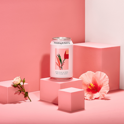 Something & Nothing Hibiscus & Rose Premium Soda