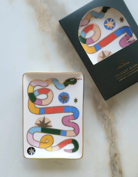 Porcelain Trinket Dish | Rainbow Snake